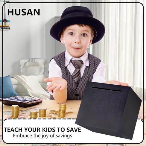 Piggy Bank for Adults and Kids, Must Break to Open Stainless Steel Piggy Bank, Unbreakable Metal Money Bank for Cash and Coins Saving, 4.72 Inch (Black) in Saudi Arabia