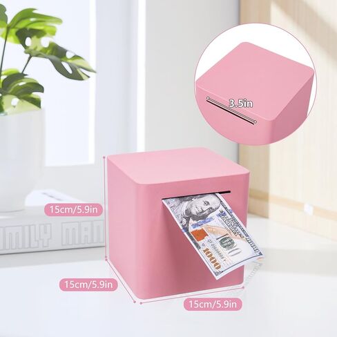 Piggy Bank for Adults Must Break to Open Money Box, Metal Piggy Bank Saving Money Box for Adults/Kids,Stainless Steel Piggy Bank Unbreakable Savings Box in Saudi Arabia