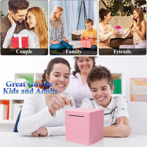 Piggy Bank for Adults Must Break to Open Money Box, Metal Piggy Bank Saving Money Box for Adults/Kids,Stainless Steel Piggy Bank Unbreakable Savings Box in Saudi Arabia
