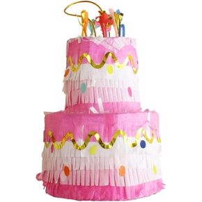 Slant Collections Party Decorations Paper Pinata for Birthday Party, 6-Inches, Birthday Cake