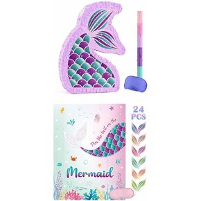 لعبة الحفلات Wernnsai Mermaid + Mermaid Piñata