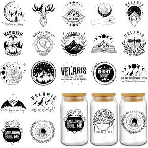 Boho Teacher UV DTF Decals - 20 Sheets Teach Love Inspire Uvdtf Tumbler Wrap for 16 oz Glass Water Bottle, Leopard Print Apple Pencil Waterproof Transfer Sticker DIY Mug Craft Decor Gift for Teacher