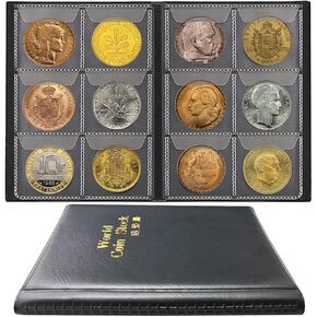 ألبوم Coin World Coins Storage Book Coin Collection Holder Money Penny Book ، 60 Pockets