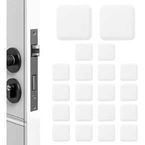 20 PCS DOOR STOPPERS WARTORSRORS من مقابض الأبواب ، حرس مقبض الباب ، مقبض الباب درع الجدار ، المصد من باب السيليكون ، سدادات باب تحطيم لمكتب الجدار المنزلي - أبيض