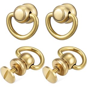 Villcase 4pcs D Rings Rivets لصنع المحفظ