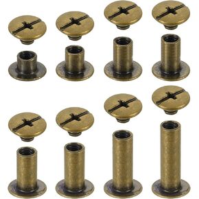UXCELL 110 SETS Chicago SCHET RIVETS METAL PHILLIPS BEADING BOMPS POST PHAY PROFET STUR