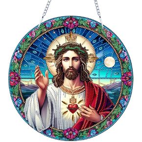 Vodapyc Rose Bear Diamond Art Att Kit Acrylic Hanging Kit للبالغين ، DIY مزدوج الوجهين على الوجهين الماس الخاص بنافذ النافذة الزخرفة (دب عيد الأم)
