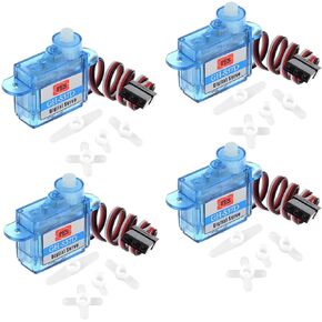 GH-S37D Ultra Light Micro Servo-Mini Small 3.7g Digital Servo Motor for RC Car Plane Helicopter & Boat for Arduino ، Raspberry Pi ، Pack of 4