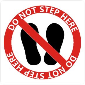 YOUOK No Step Stickers, 10 Pcs Red 4x4 Inches Safety Warning Labels for Office, School, Hotel, Warehouse
