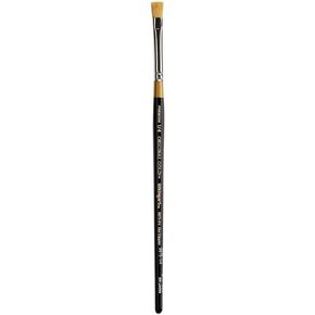 KINGART Premium Original Gold 9875-1/4 Oval STIPPLER - Synthetic Series Artist Brush, Golden Taklon Hair, Short Handle, for Acrylic, Watercolor, Oil and Gouache Painting, Size 1/4"