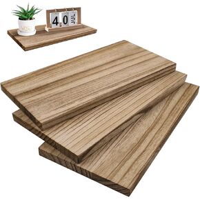 3pack مستطيل غير مكتمل من الخشب مزدوج الوجهين بولونيا الخشب للفن الخشبي لوح لوح الحائط DIY CRAFTS Decorations Home Door Sign (11.4 * 6 * 0.59in) (بني غامق)