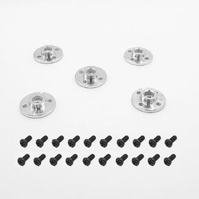 5pcs ألومنيوم سبيكة الذراع سيرفو القرن 25T قياسي قياسي مع براغي M3 ل RC Car Truck Boat Robot Helicopter DIY Model Parts (Silver)