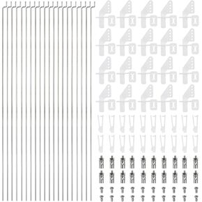 meccanixity 20pcs 1.2x200mm z قضبان الدفع الأجزاء و 20pcs 1.3 ملم سدادة موصل الدفع القابل للتعديل