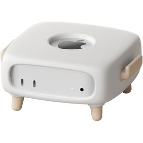 Hagibis Silicone Protective Case for Mac Mini M4 / M4 Pro 2024, Soft Protective Cover Stand Holder Shockproof Anti-Scratch Shell Dustproof Desk Stand Cute