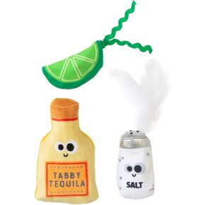 Mad Cat Tabby Tequila Catnip + Silvervine Cat Toy 3 Pack ، للقطط من جميع الأعمار