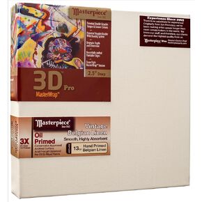 تحفة Z1DO-0816 3D PRO 2.5 "Deep Vintage L21C Belgian Linen 13.0 Oz Linen Premed Canvas 8" × 16 "كريم