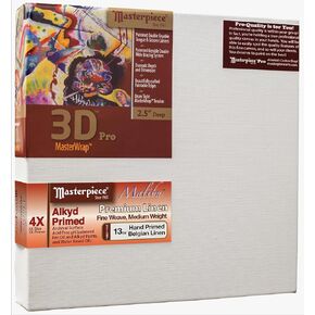 تحفة Z1DY-1216 3D PRO 2.5 "Deep Malibu Belgian Linen 12.0 Oz Alkyd Pristed Canvas 12" × 16 "رمادي