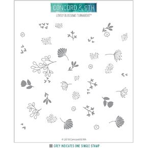 CONCORD & 9th Blossoms Blossoms Turnabout ™ Stamp - 1 6 "x6" ختم واضح على Backer لجميع الصياغة - عيد ميلاد ، عيد الحب ، عيد الميلاد وشكر البطاقات