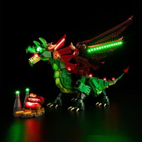 مجموعة إضاءة LED Kyglaring متوافقة مع مجموعة طراز Dragon Lego 31161 في العصور الوسطى ، لم يتم تضمين مجموعات LEGO