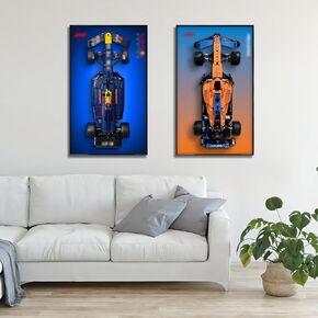 WETCEAOM DISLAY WARDBOARD FOR LEGO Technic Oracle Red Bull Racing RB20 F1 CAR 42206 and LEGO Technic 42141 McLaren Formula 1 2022 RECER RACE DISPLAY FRAME
