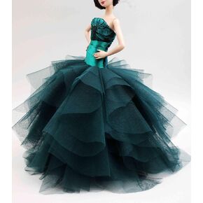 Cora Gu Classic Jade Green Green Mermaid Dress Dress Vrods Fat for 12 "Dolling Doll و Doll's غير مدرجة