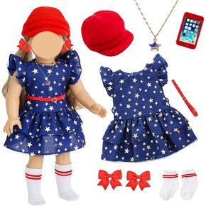 18 بوصة فتاة تلبيس ملحقات 7 PCS Girl USA Dolls Dolls Compless