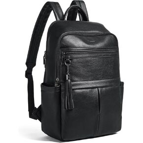 Laptop Backpack for Women 15.6" Leather Backpacks Purse Work Computer Backpack for Travel College Business,Brown