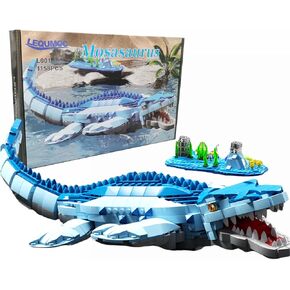 L001 ، Jurassic Mosasaurus (1200pcs) ، مجموعة بناء Dinosaur World Park ، مجموعات ألعاب Dino Blocks للأولاد ، الذين تتراوح أعمارهم بين 6 و 12 عامًا