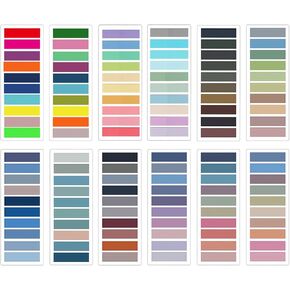 2400pcs علامات التبويب الملونة لزجة صفحة كتب كتاب علامات علامات تبويب الشفافة للشروح