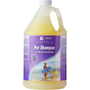 Kenic Kalaya Moisturizing & Restorative Emu Oil Dog Shampoo, Repairs and Restores Skin & Hair, Soap & Paraben Free, Made in USA, for Dogs & Cats, 1 Gallon