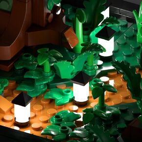 مجموعات مصابيح العشب الطوب ، 14 قطعة ، مصابيح عشب من الطوب ، ل LEGO10315 ، 75325 LED KIT Accessories (ضوء دافئ)