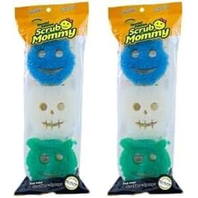Scrub Daddy Scrub Mommy Special Edition Halloween - Scratch-Free Multipurpose Dish Sponge - BPA Free & Made with Polymer Foam - Stain & Odor Resistant Kitchen Sponge (3ct)