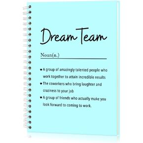 Dream Team Definition 160 Blank Pages Grapcover Spiral Notebook ، أفضل هدايا الفريق لعضو الفريق ، شكرًا لك هدايا (ذهبية)