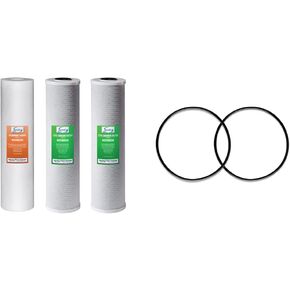iSpring Whole House Water Filter System + Reusable Spin Down Sediment Prefilter