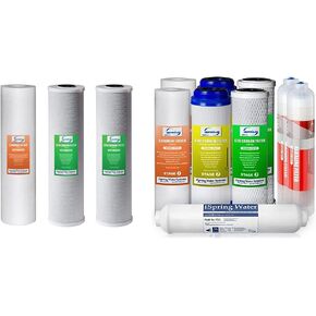 iSpring Whole House Water Filter System + Reusable Spin Down Sediment Prefilter