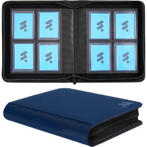 Toploader Binder, Holds 128 Top Loaders,4 Pocket Top Loader Binders for 3" x 4" Rigid Cards,Card Album Folder for Hard Plastic Top Loaders