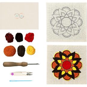 Complete Punch Needle Kit for Beginners & Adults – DIY Embroidery Punch Stitching Kit with Yarn, Canvas, and Tools – Perfect for Relaxation, Home Décor, Art, & Holiday Crafts