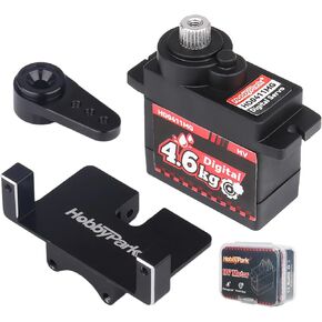 Hobbypark مقاومة للماء RC Servo Servo Servo Gear مع قوس محاكاة مضاعفات وذراع للترقيات المحورية SCX24.