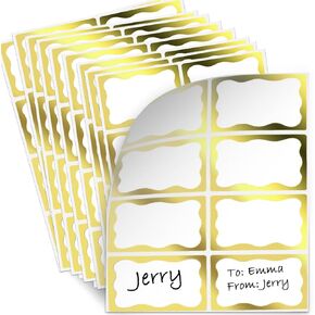 ملصقات اسم Gold Foil Name ، ملصقات علامة الاسم 200 في المائة لمنزل المكتب المدرسي ، 2 "× 3" علامات لاصقة ذاتية اسم ملصق شارات الملصقات للمدرسة ، المكتب ، المنزل ، الحفلات ، المؤتمرات in Kuwait