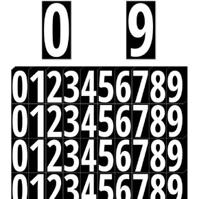 600 Pieces, 2 inch - Vinyl Number Stickers, Waterproof Stick on Numbers Labels - White Numbers