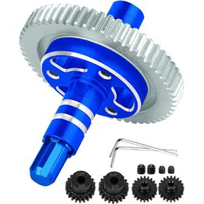 RC 0.8Mod 57T Slipper Clutch Upgrades Part for 1/10 Granite Senton Big Rock Vorteks 3S,Kraton Outcast 4S,1/8 Typhon 3S,Metal 57T Spur Gear w/ 20T 21T Pinions & Slipper Shaft,Navy Blue
