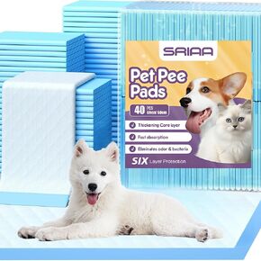 40 Counts Multipurpose Large Pee Pads – 24x24 Inches Premium Pee Pads | Superior Absorption Training Pads for Pets