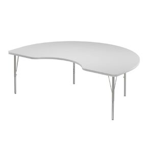 Correll 48 "X72" جدول نشاط الفصول الدراسية على شكل الكلى ، ارتفاع قابل للتعديل (19 "-29)