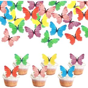 60 PCS Edible Daisy Cupcake Toppers Wafer Paper Flower Birthday Party Decorations Edible Sunflower Cupcake Picks for Baby Shower Spring Wedding Birthday Party Cake Food Decorations Supplies White in Kuwait
