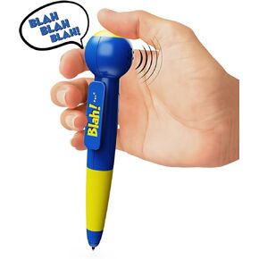 Talkie Toys Products Blah Pen - 12 Hilarious Blah Sayings - Funny Talking Button Pen Gift
