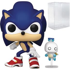 POP Games: Sonic The Hedgehog with Chao Funko Vinyl Figure (Bundled with Compatible Box Protector Case), Multicolor, 3.75 inches