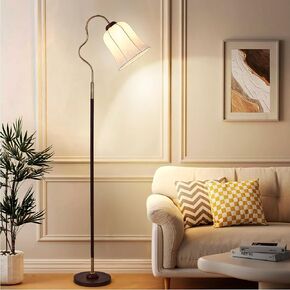 68" Floor Lamp for Living Room Gold with Foot Switch, 3 Color Modern Corner Standing Lamp, Bright Tall Dimmable Lamp for Kids Reading Bedroom Office Home Decor (Flower-Shaped lamp)