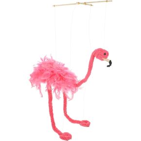 Zerodeko Flamingo Marionette Puppet ، Flamingo Marionettes string puppets plush plush-child puppet bird bird bird with trings marionette puppet (loll loll)