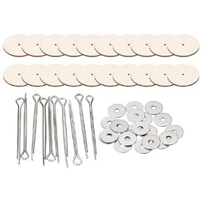 PATIKIL 35mm Doll Joints, 20 Set Removable Cotter Pin Joints Connector and Fiberboard Tray for Bear Limbs Making Head Joints DIY Crafts Accessories