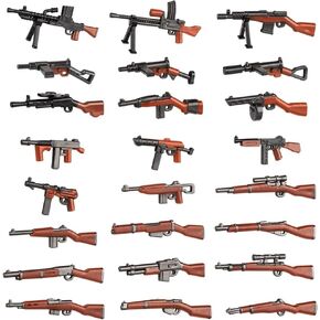 WW2 Toy Soldiers Figures Army Battle Toy Set- WWII Weapon Battle Building Blocks Compatible with Major Brand